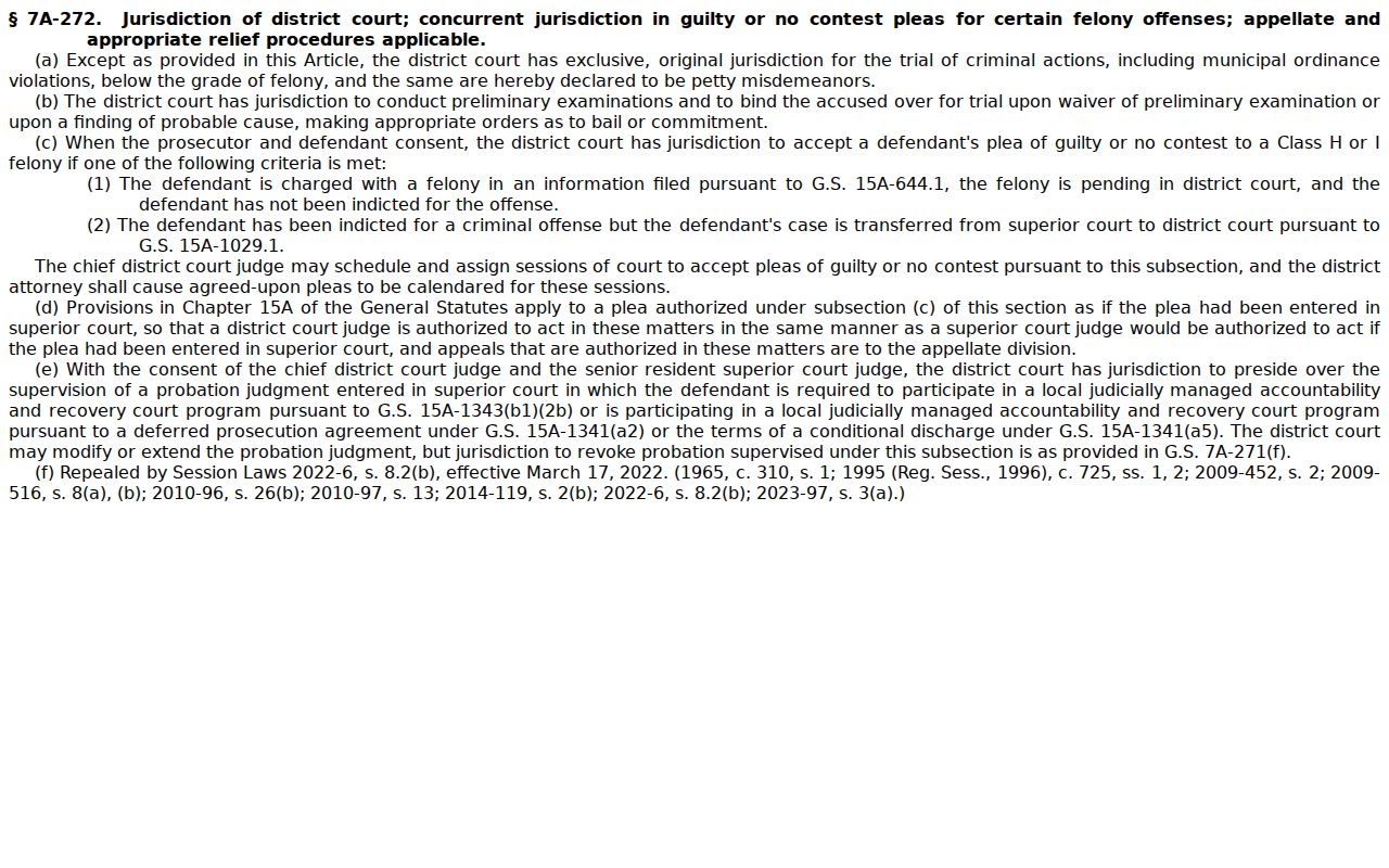 Northampton County criminal court docket District Court jurisdiction statute