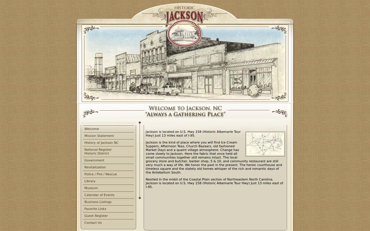Garysburg court records path to the Jackson courthouse-square context