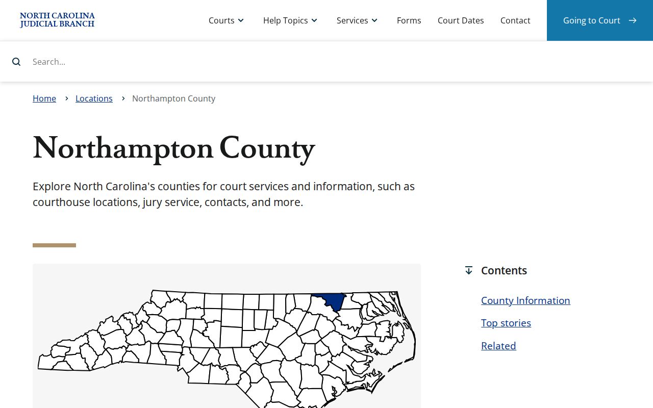 Northampton County court docket services hub with court calendar links
